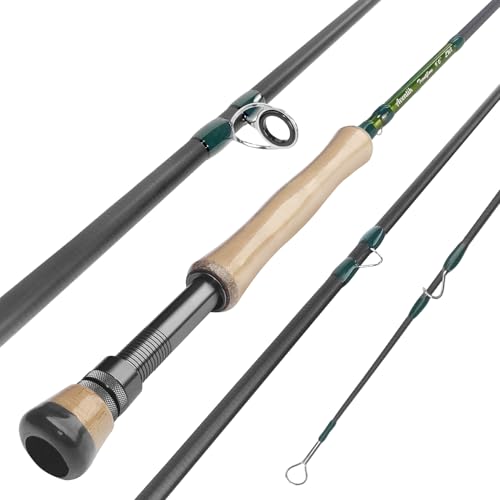 Aventik Troutflow Fly Fishing Rod, 9FT 5wt 8wt, Japan Toray 46T Carbon Fiber Fast Action 4-Piece Fly Rod with Travel Tube, Portable Performance Rod for Trout Bass - size: 9'0'' LW8, style: Only Rod