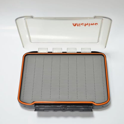 Alichino Fly Box for Fly Files Ice Jig Box Two Sided Waterproof Fly Fishing Box for Nymphs and Streamers (Grey Foam Insert C, Extra Large 11.8 * 8.4 * 2.2Inch) - size: Extra Large 11.8 * 8.4 * 2.2 Inch