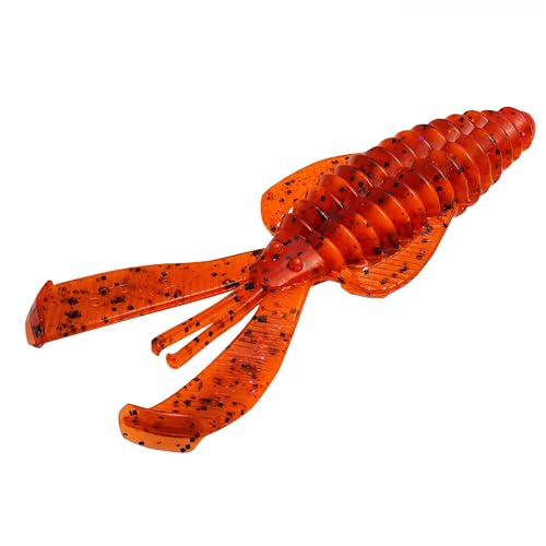 Strike King Rage Bug Fishing Lure, Soft Plastic Grub, Unique Design, Subtle Action - color: Fire Craw, size: 4"