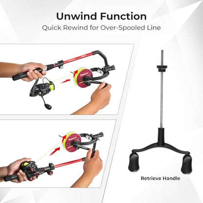 Piscifun Speed X Fishing Line Spool No Twist Adjustable Handle for Reels | Aluminium handle, Fits spinning/bait/spincast reels, Prevents line twists, Smooth unwinding for easy spooling