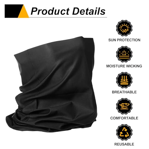 HARFINGTON Summer Cooling Neck Gaiter Sun Protection Face Mask Fishing Necks Gaiter Unisex for Cycling Outdoor Sports - color: Black