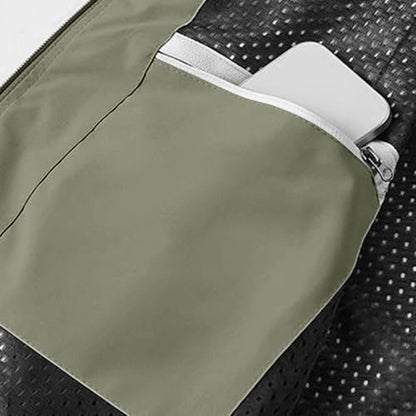 Fishing Vests for Men Lightweight Stand Collar Hiking Travel Vest - color: Army Green, size: Large