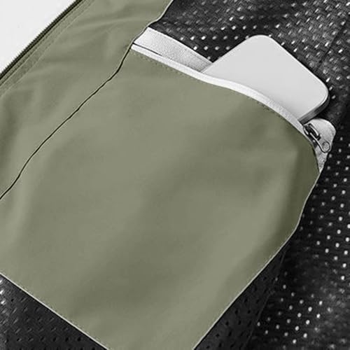 Fishing Vests for Men Lightweight Stand Collar Hiking Travel Vest - color: Army Green, size: Medium