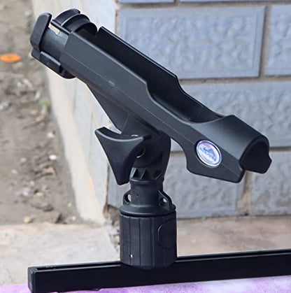 Upgrade 360 Degrees MiniPort Fishing Rod Holder with mini Rod Holder,Rod Holder with Track Mounting Base