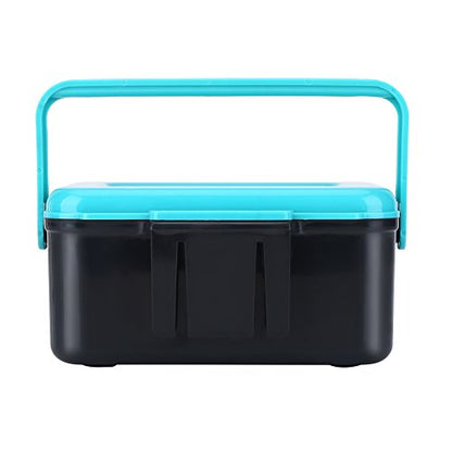 VGEBY1 Fishing Lure Box, Bright Blue Portable Plastic Fishing Bait Holder Box with Clip for Worm Earthworm Lure Storage