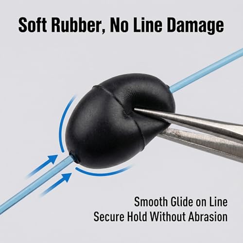 Drchoer Bobber Stops for Fishing Line: 1200pcs Sinker Float Stops for Bass Fishing - Texas Rig Weight Stoppers Size Large Medium Small - size: Small