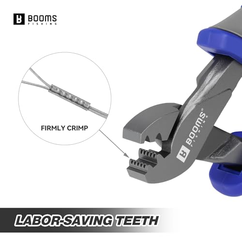 Booms Fishing Crimping Pliers Tool: 6.5in Crimper for Single Barrel - XW41 Durable Ergonomic Tool for Freshwater and Saltwater Anglers - style: Crimper Only