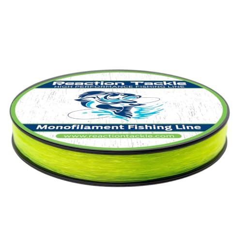 Reaction Tackle Monofilament Fishing Line - Premium Nylon Mono Line, Strong & Abrasion-Resistant, Low Memory for Smooth Long Casts - Freshwater & Saltwater - color: Yellow, size: 6lb (350 Yards)