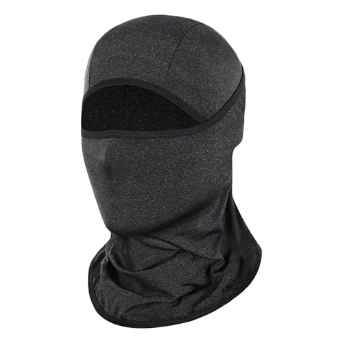 Achiou Ski Mask Balaclava Shiesty, Cooling Ice Silk Motorcycle Face Cover | Ski Mask for Men/Women,Breathable Face Mask,Thin Summer Balaclava,Versatile Use for Skiing Moto,UV Protection,Helmet Friendly - color: Hemp Black