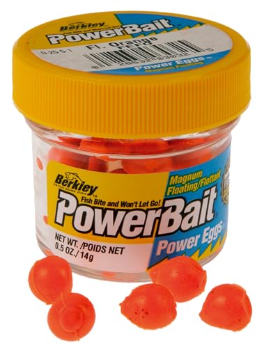 Berkley PowerBait Power Eggs Floating Magnum Fishing Soft Bait - color: Fluorescent Orange - Original Scent