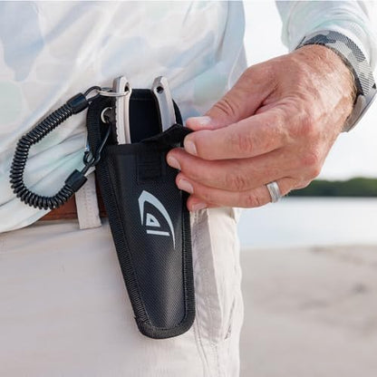 danco Aluminum 7.5" Center Fishing Cutter with Sheath, Fishing Line and Wire Cutter, Saltwater Safe, Fresh/Saltwater Fishing - style: Center Cutter