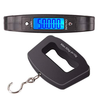 Kinstecks 110lb/50kg Fish Scales Backlit LCD Portable Electronic Balance Digital Fishing Scale Hanging Scale for Hunting Fishing Postal Kitchen