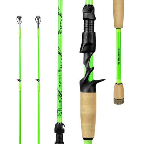 KastKing Zephyr Dual Tip Casting Rods & Spinning Fishing Rods, Lightweight KastFlex IM6 Graphite Rod, Dual Tips Section for Different Powers, Built-in Hook Keeper, PTS Power Transition System - size: 6'6"-ML/M-F(2 Pcs+ Extra Tip), style: Casting