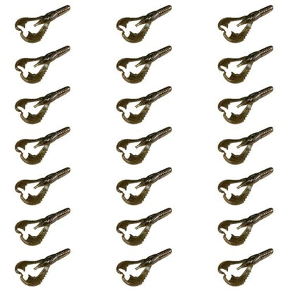 Lunker City Fishing 3" or 4" Karate Craw 3 Pack Bundle Soft Plastic Crawfish Bass Lure Open Claws Bait, 21 Pcs, Made in The USA - color: Natural Craw, size: 4 Inch