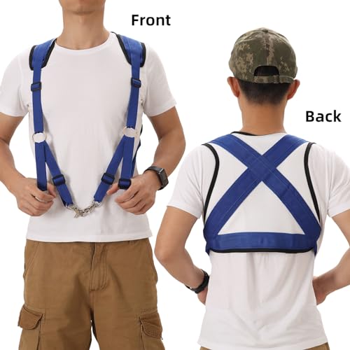 PELLOR Fishing Shoulder Back Harness, Ultralight Fishing Rod Holder Vest, Adjustable Sea Fishing Vest Tackle Equipment for Fishing Big Fish