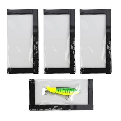 4 Pcs Fishing Lure Covers, Clear Lure Wraps for Rod Lures Hooks, Saltwater Hook Covers, Liv Rod Sleeve, Fishing Hook, Pole Protector Keeper