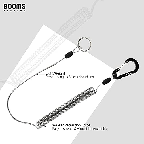 Booms Fishing T01 Coiled Lanyards for Fishing Rods and Fly Fishing Nets