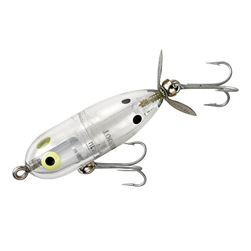 Heddon Torpedo Prop-Bait Topwater Fishing Lure with Spinner Action - color: Clear, size: 1/4 oz (1 7/8 Inch)