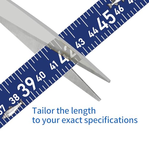 51 Inch Fishing Ruler Adhesive Waterproof Fishing Measuring Tape Tool for Boat Reflective Boat Ruler Sticker Glow Tape in The Dark - color: Blue