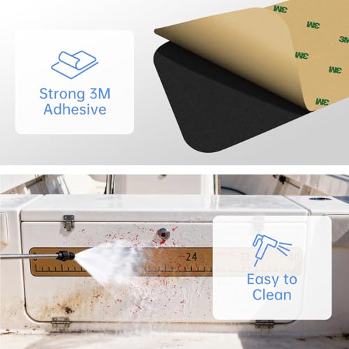 Fish Ruler with 3M Adhesive - 40in EVA Foam Fish Measuring Ruler for Fishing Boat Marine Accessories, Waterproof Non Slip Fish Measuring Tape, Fish Measurement Sticker Tool for Boat Kayak - color: Brown