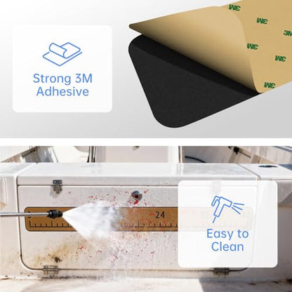 Fish Ruler with 3M Adhesive - 40in EVA Foam Fish Measuring Ruler for Fishing Boat Marine Accessories, Waterproof Non Slip Fish Measuring Tape, Fish Measurement Sticker Tool for Boat Kayak - color: Brown