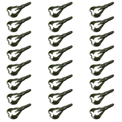 Lunker City Fishing 3" or 4" Karate Craw 3 Pack Bundle Soft Plastic Crawfish Bass Lure Open Claws Bait, 21 Pcs, Made in The USA - color: Top Two, size: 3 Inch