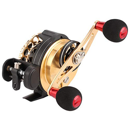 Inline Ice Fishing Reel, All Metal Fishing Wheel 3.6:1 Positioning with Magnetic Automatic Line Out Device for Raft, Lake, Sea, Rock Fishing - size: Right Hand