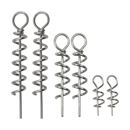 Soft Lure Bait Spring Twist Lock,100pcs Fishing Crank Hook Centering Pin Soft Lure Bait Worm Crank Swimbait Keeper Needle Springs Screw Lock Fixed Latch - size: M-100PCS