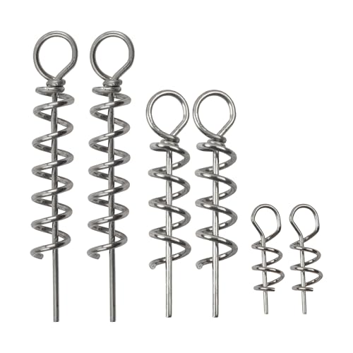 Soft Lure Bait Spring Twist Lock,100pcs Fishing Crank Hook Centering Pin Soft Lure Bait Worm Crank Swimbait Keeper Needle Springs Screw Lock Fixed Latch - size: L-100PCS