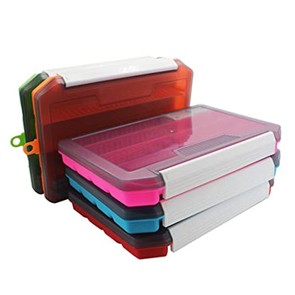 Tackle Boxes with Removable Dividers Fishing Lures Hooks Accessories Fishing Tackle Box Storage Tray - color: Orange