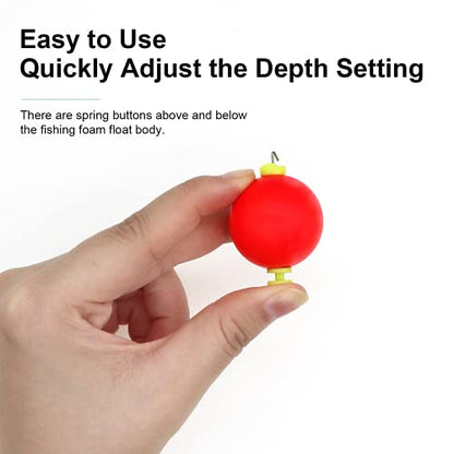 Fishing Bobber Slip Bobbers for Fishing 15 Pcs Foam Snap Weighted Floats Set Bobbers Fishing Tackle Accessories Fishing Supplies - color: B-Large-Unweighted