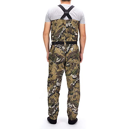BASSDASH Breathable Ultra Lightweight Chest Stocking Foot Fishing Hunting Waders for Men - color: Veil, size: Small