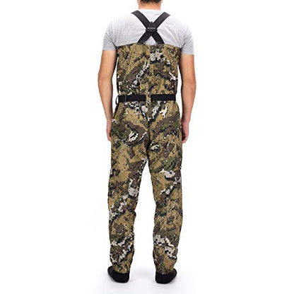 BASSDASH Breathable Ultra Lightweight Chest Stocking Foot Fishing Hunting Waders for Men - color: Veil, size: Medium