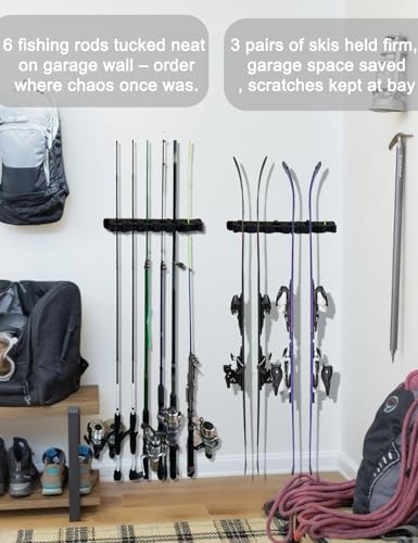 NebulaEdge Magnetic Fishing Rod Holders,for Car&Garage Portable Holder | (2 Pcs) Vertical & Horizontal Installation,Strong Magnetic, for Truck Stable Placement, Garage Ceiling Storage