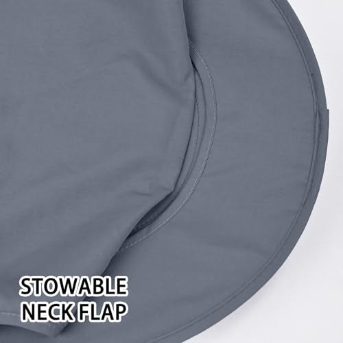 Sun Hats for Men Women Fishing Hat UPF 50+ Breathable Wide Brim Bucket Hats Summer UV Protection Safari Hat with Neck Flap - color: Dark Grey (With Face Cover)