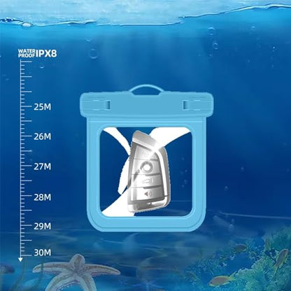 Submersible Waterproof Wallet Dry Car Key Fob Case Bag,Swimming Surfing Water Sports Small Waterproof Pouch Holder for Door Ship Card Credit ID Card Driver Fishing License Cash Coins(Black)