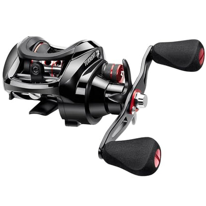 Piscifun Torrent Baitcasting Reel, 18LB Carbon Drag, Magnetic Brake | 7.1:1 and 5.3:1 ratios, low-profile body, smooth casting, 6+1 bearings, easy control - size: 7.1:1-Left Hand