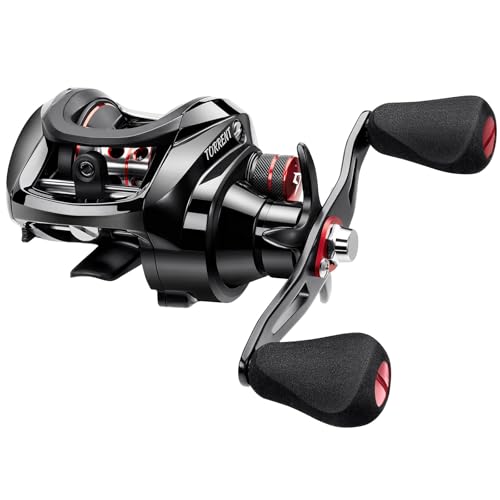 Piscifun Torrent Baitcasting Reel, 18LB Carbon Drag, Magnetic Brake | 7.1:1 and 5.3:1 ratios, low-profile body, smooth casting, 6+1 bearings, easy control - size: 7.1:1-Left Hand