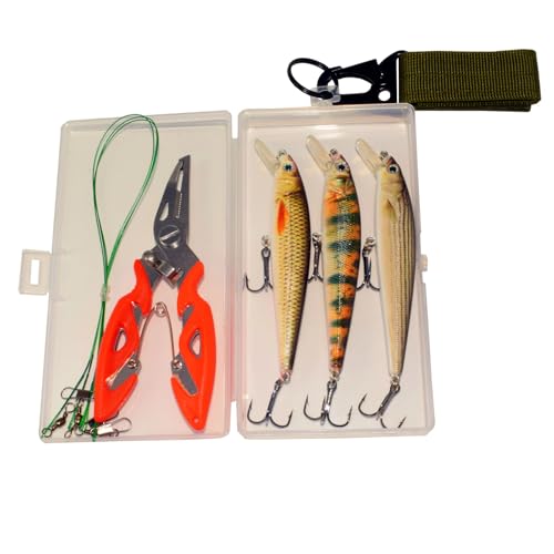 Fishing Lure Swimbait Crankbait Trout Bass Catfish Muskie Bait Fishing Accessories Fishhook Hunting - color: Minow-4.1''-3PCS-Set A