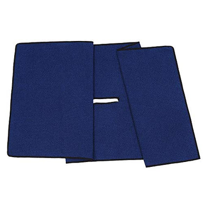 Mile High Life | Pro Tour Caddy Towel | 17" x 40" with 8" Center Slit | Premium Microfiber Waffle Texture - color: Navy, size: 16" x 30"
