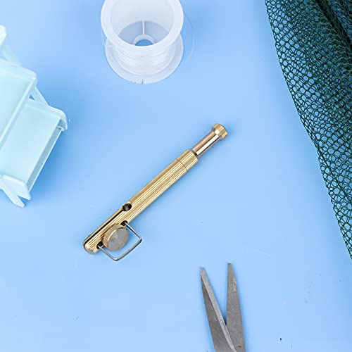 Fishing Line Hook Knot Tying Tool, 1pcs/2pcs Copper Practical Knot Line Tying Knotting Tool Portable Fast Fishing Tie Hook - color: Gold