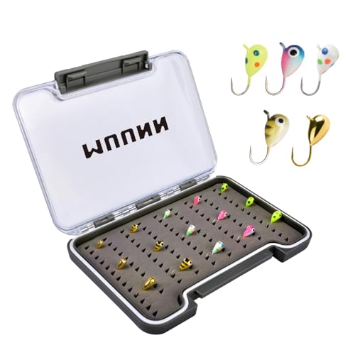 Tungsten Ice Fishing Jigs Kit - 15/21/45pcs Effective Glow Lures for Crappie, Panfish, Walleye - color: Colorful (15pcs)