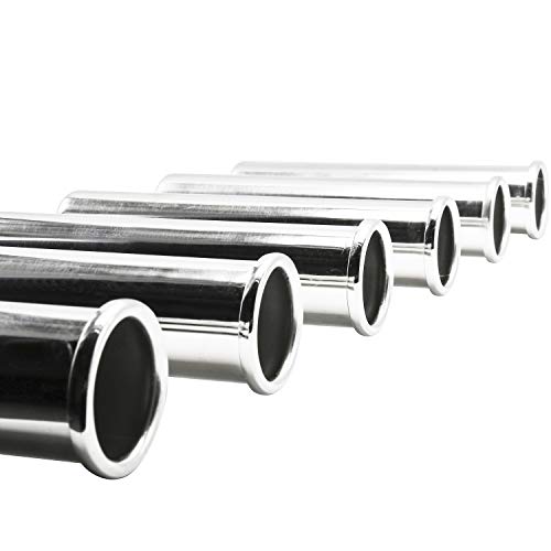 Amarine Made 6 Tube Stainless Steel Fishing Rod Rack Mirror Finish 316 Stainless Steel 6 Rod Rack