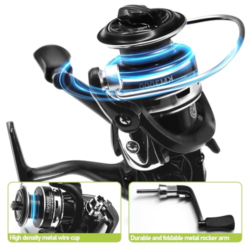 Fishing Pole and Reel Combo - 2PCS Carbon Fiber Telescopic Rods Spinning Reels Saltwater/Freshwater Kit with Lures, Line and Carrier Bag, Travel Fishing Gear for Adults - size: 5.9 FT