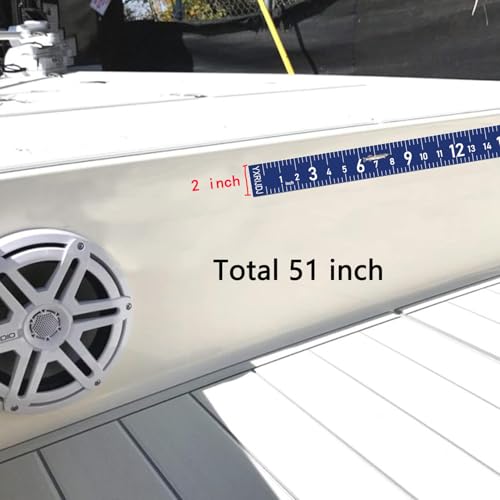 51 Inch Fishing Ruler Adhesive Waterproof Fishing Measuring Tape Tool for Boat Reflective Boat Ruler Sticker Glow Tape in The Dark - color: Blue