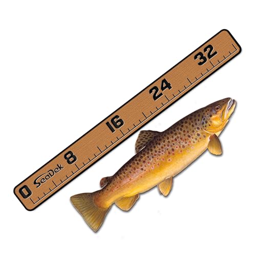 USATuff SeaDek EVA Foam Fish Measuring Ruler for Boat, Fishing, Kayak | Adhesive Backing Peel & Stick - 36" Mocha-Black - color: Mocha-Black, style: 36 inch