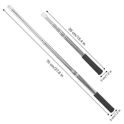Fishing Landing Net, 3-Section Telescoping Stainless Steel Handle Multi-Use Net for Freshwater Saltwater Ice Fishing Anglers