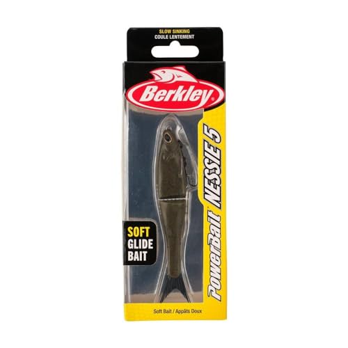 Berkley PowerBait Nessie Fishing Soft Bait - color: Green Pumpkin, size: 5in - 2/5 oz