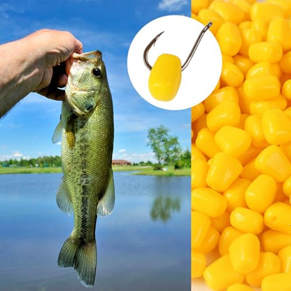 100-Piece Silicone Corn-Flavored Soft Baits, Floating Corn Kernels, Carp Fishing Fake Baits, Bionic Rubber Fishing Lures 0.43in/1.1cm 0.015oz/0.43g