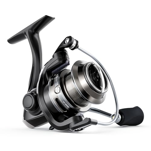 Ashconfish KF Spinning Reel, Freshwater Saltwater Spinning Fishing Reels, CNC Aluminum Spool, 5.2:1 Gear Ratio, 7+1 Ball Bearings 2 Line Cup Styles - size: 5000, style: Shallow Spool Line Cup(kfb)